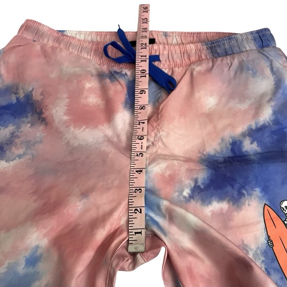 Chemistry Men Swim Trunks Large Mesh Lining Surfboard Skeleton Pockets Tie Dye - Picture 8 of 13